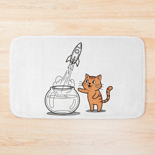 Item preview, Cat Launching Rocket from Fishbowl designed and sold by Owcomm.