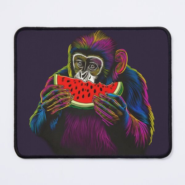 Item preview, Bold vibrant monkey enjoying sweet watermelon animal design designed and sold by JumWow.