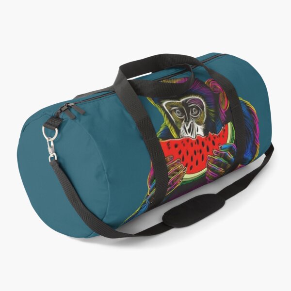 Item preview, Bold vibrant monkey enjoying sweet watermelon animal design  designed and sold by JumWow.