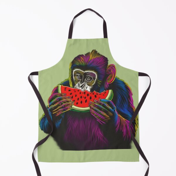 Item preview, Bold vibrant monkey enjoying sweet watermelon animal design designed and sold by JumWow.