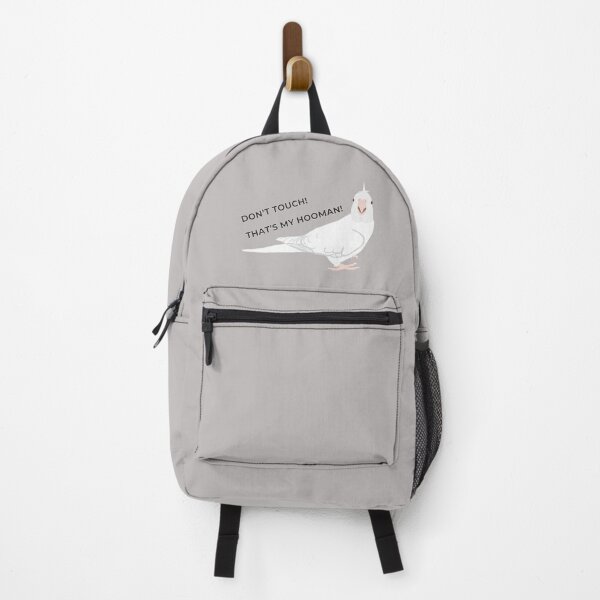 Item preview, Albino Cockatiel Says: “Don’t Touch, That’s My Hooman!” – Cute Protective Parrot designed and sold by Birbosaurus.