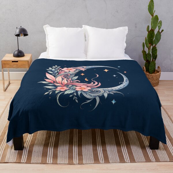 Item preview, Crescent Moon Flower Celestial , Moon Flowers Astrology cottagecore Celestial boho aesthetics and Moon Astrology Lovers designed and sold by Collagedream.