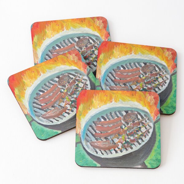 Item preview, BARBECUE ON FIRE - oil painting designed and sold by lautir.