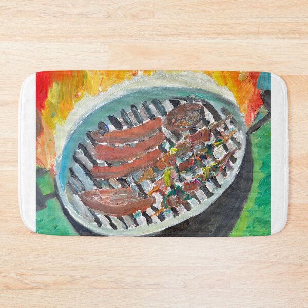 Item preview, BARBECUE ON FIRE - oil painting designed and sold by lautir.