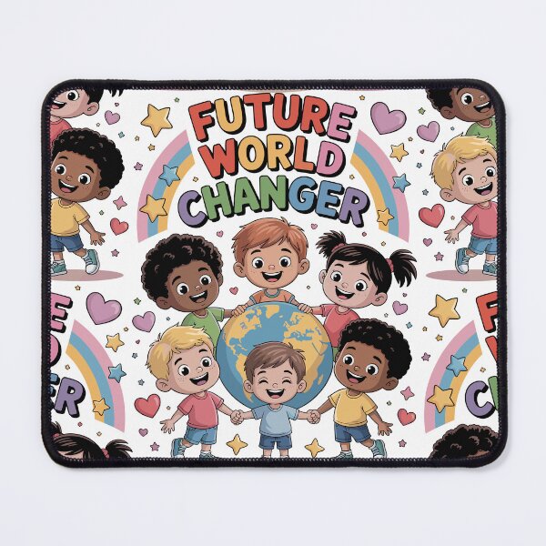 Item preview, Future World Changer Kids Back to School Design | Diverse Children Around Earth Rainbow Art | Inspiring Classroom Poster & Student Gift designed and sold by HahaHandlesHub.