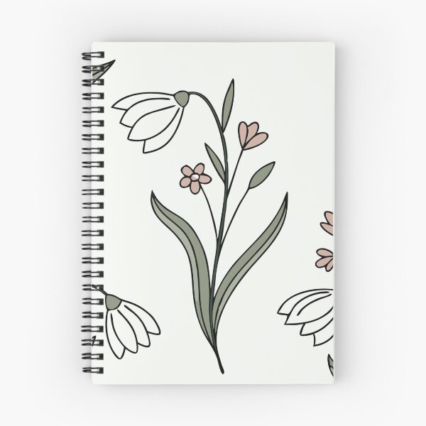 Item preview, Patrón sin costuras de flores blancas y rosas sobre fondo neutro designed and sold by Creative88Art.