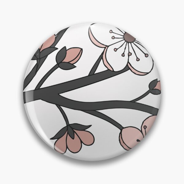 Item preview, Stylized Illustration of Cherry Blossom Branches in Pink and White designed and sold by Creative88Art.
