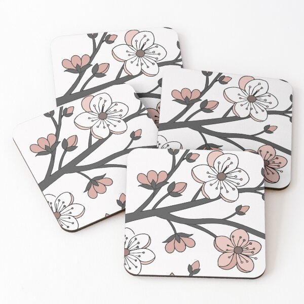 Item preview, Stylized Illustration of Cherry Blossom Branches in Pink and White designed and sold by Creative88Art.