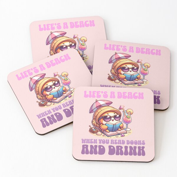 Item preview, Life's a beach when you read books and drink designed and sold by BritishDelights.