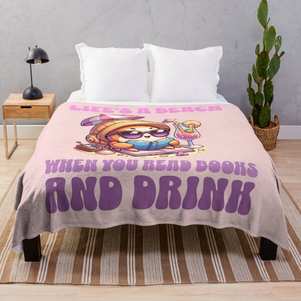 Item preview, Life's a beach when you read books and drink designed and sold by BritishDelights.