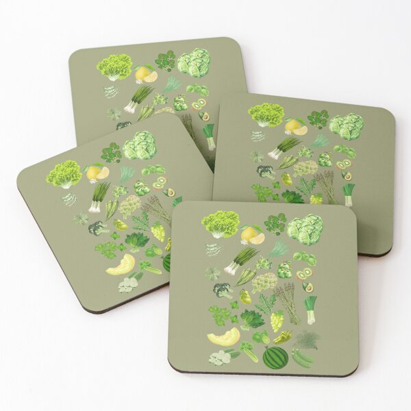 Item preview, Green with Vegetables designed and sold by HBBS DESIGNS.