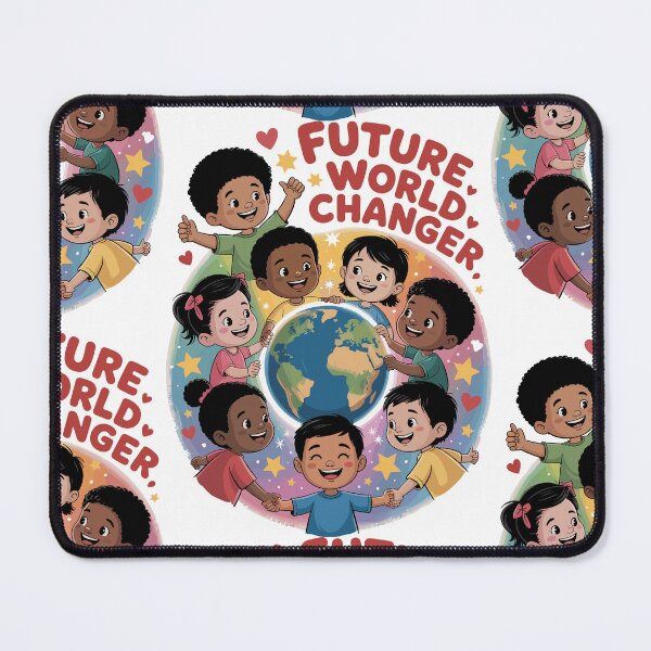 Item preview, Future World Changer Diverse Kids Design | Back to School Inspirational Art | Unity Earth Poster & Classroom Gift for Students & Teachers designed and sold by HahaHandlesHub.