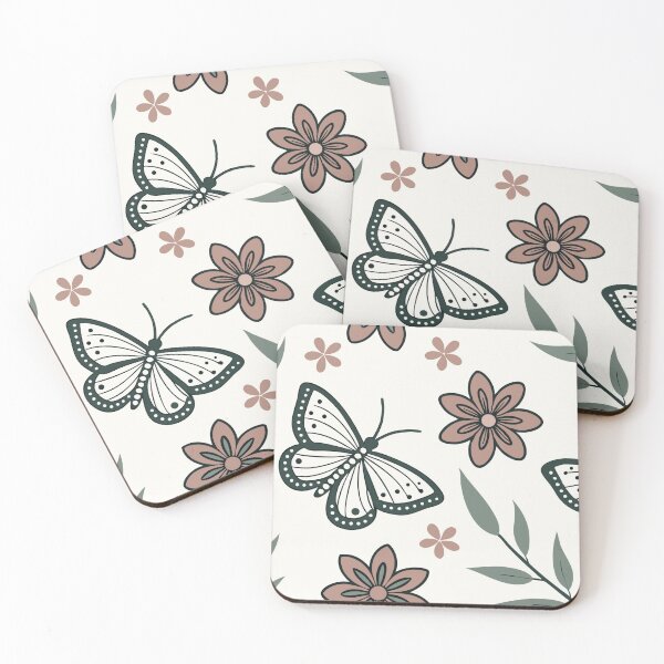 Item preview, Seamless Pattern of Butterflies, Flowers, and Leafy Branches designed and sold by Creative88Art.