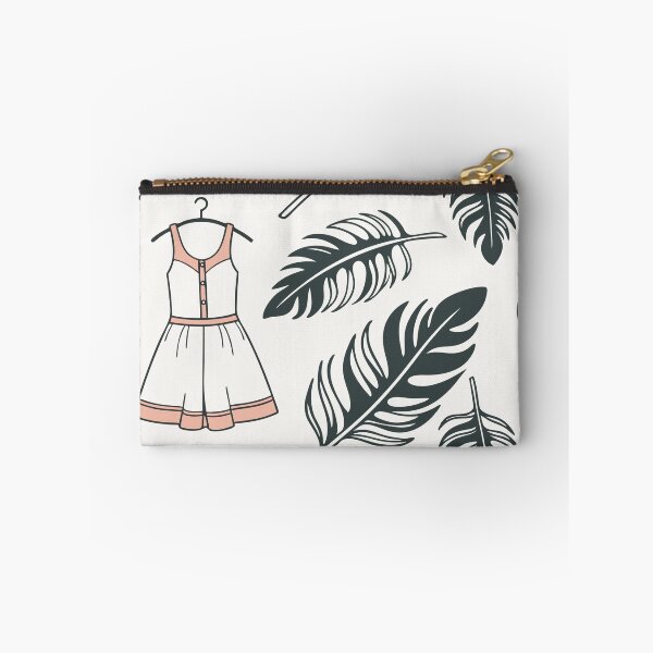 Item preview, Illustration of Sleeveless Dress with Tropical Leaves Design designed and sold by Creative88Art.