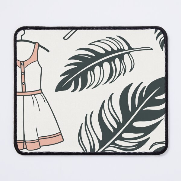Item preview, Illustration of Sleeveless Dress with Tropical Leaves Design designed and sold by Creative88Art.