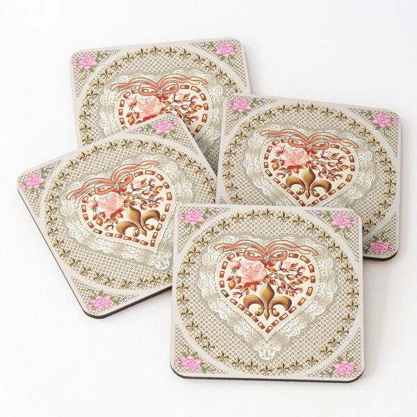 Item preview, Fleur De Lis Faux Lace Heart designed and sold by artmuvz.