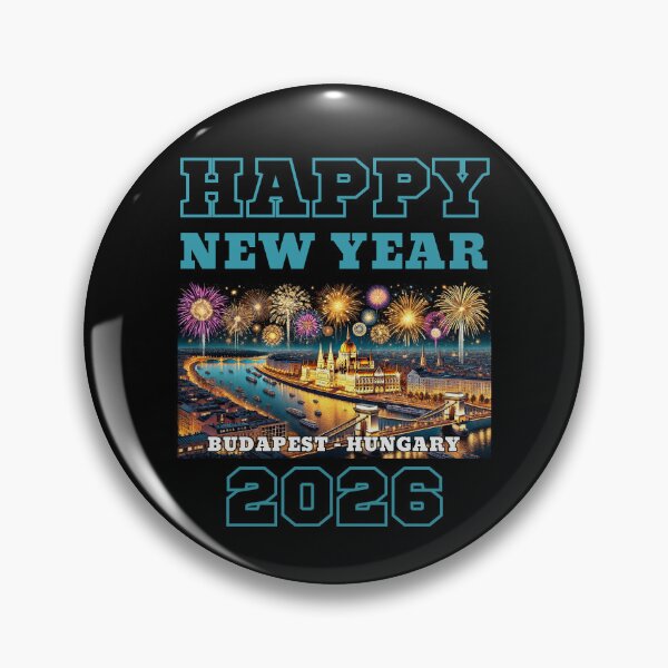 Item preview, Happy New Year 2026 - Budapest - Blue Edition designed and sold by Manic Merch Designs.