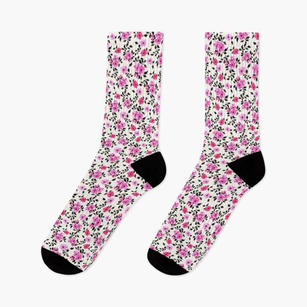 Item preview, Bright Pink and Purple Watercolor Flowers - Ivory designed and sold by JasmineGDesigns.