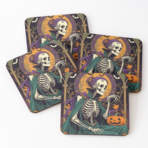 Item preview, Gilded Death: Halloween Nouveau designed and sold by Edenglow Prints & Peculiars.