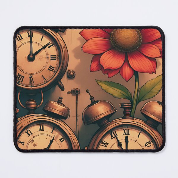 Item preview, Steampunk Orange Bloom with Vintage Alarm Clocks designed and sold by coolcomonshirts.