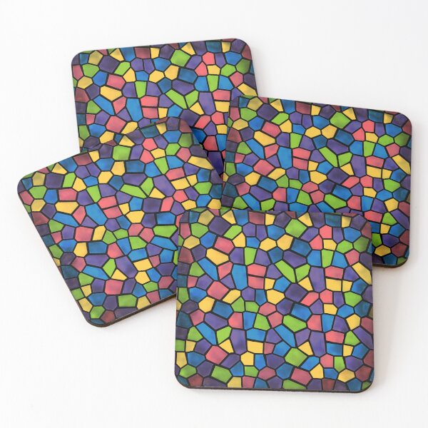 Item preview, Stained glass pattern: dark rainbow designed and sold by SpectrumShine.
