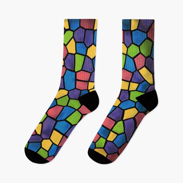 Item preview, Stained glass pattern: dark rainbow designed and sold by SpectrumShine.