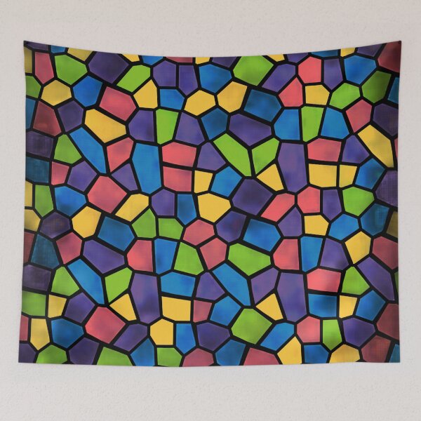 Item preview, Stained glass pattern: dark rainbow designed and sold by SpectrumShine.