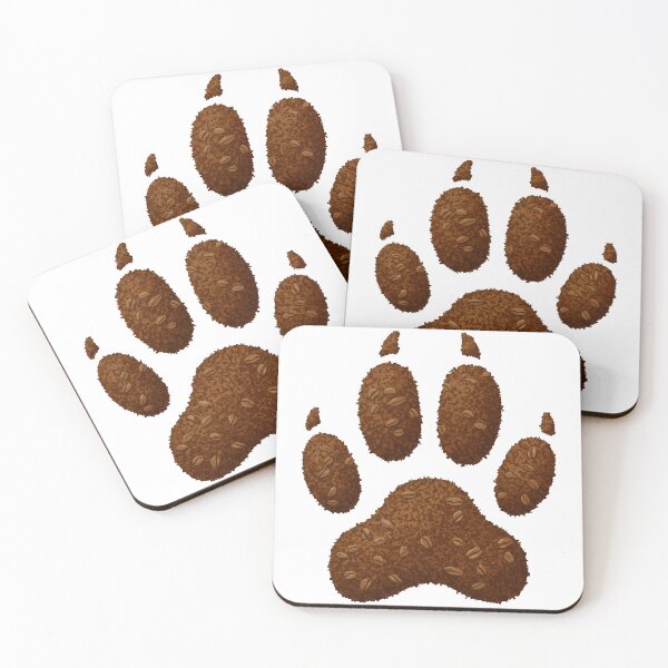 Item preview, Dog Paw Print Made of Coffee Grounds and beans designed and sold by k3rstman1.