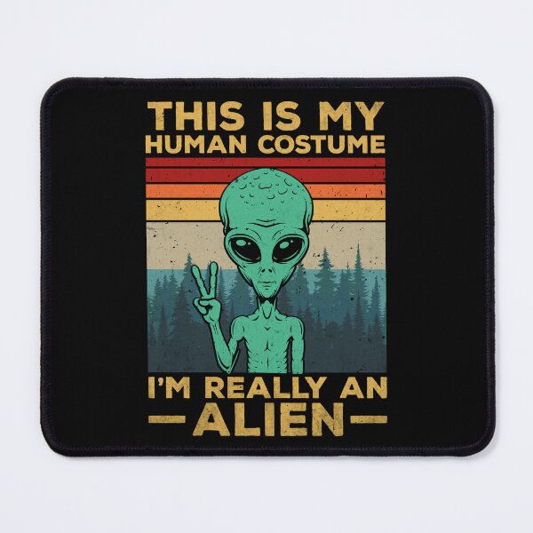Item preview, This Is My Human Costume - Retro Alien Peace Sign designed and sold by Vision Crafted.