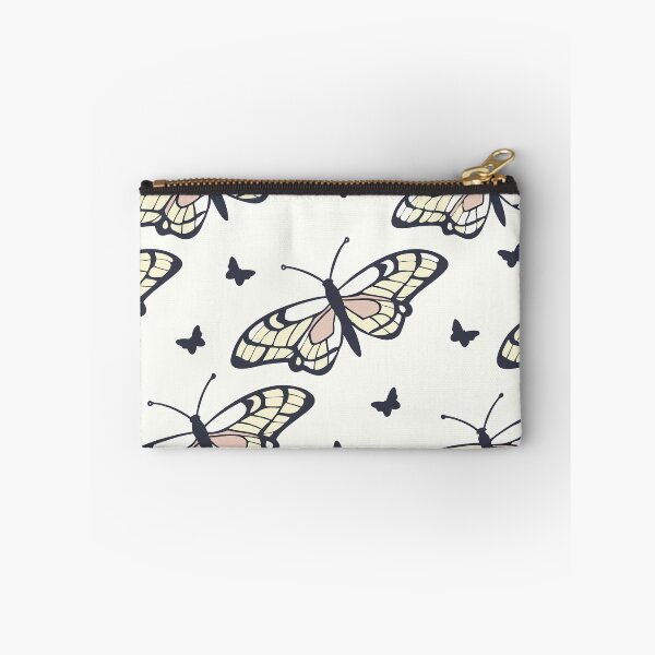Item preview, Seamless Pattern of Cream and Pink Butterflies on White Background designed and sold by Creative88Art.