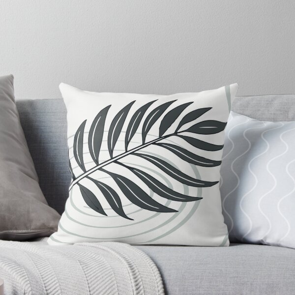 Item preview, Seamless Pattern of Black Palm and Monstera Leaves on White designed and sold by Creative88Art.