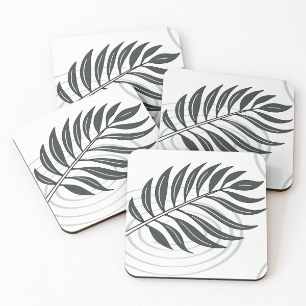 Item preview, Seamless Pattern of Black Palm and Monstera Leaves on White designed and sold by Creative88Art.
