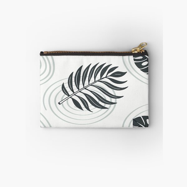 Item preview, Seamless Pattern of Black Palm and Monstera Leaves on White designed and sold by Creative88Art.