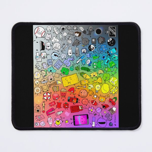 Item preview, BFDI Inanimate Insanity All Characters (Rainbow) designed and sold by MsBonnieArt.