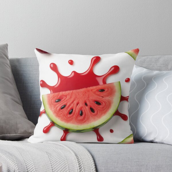 Item preview, Watermelon Slices and Cherries on White Background with Juice Splash designed and sold by Creative88Art.