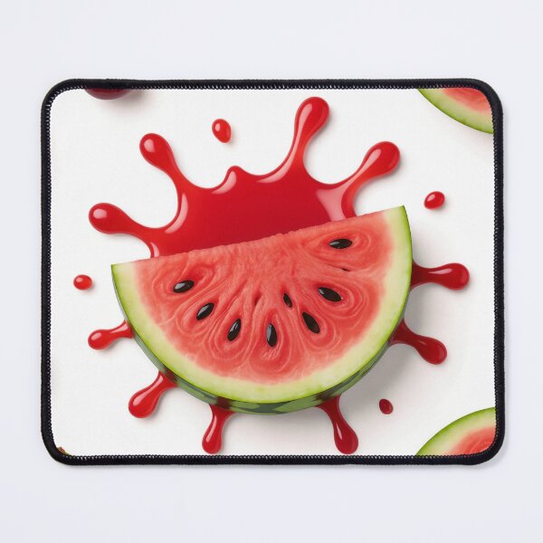 Item preview, Watermelon Slices and Cherries on White Background with Juice Splash designed and sold by Creative88Art.
