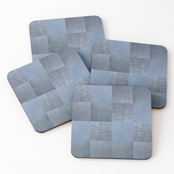 Item preview, Denim Check Patchwork Pattern - Indigo Blue designed and sold by QuestingPixel.