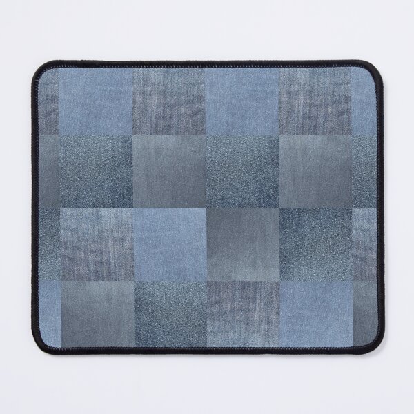 Item preview, Denim Check Patchwork Pattern - Indigo Blue designed and sold by QuestingPixel.