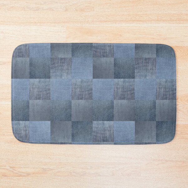 Item preview, Denim Check Patchwork Pattern - Indigo Blue designed and sold by QuestingPixel.