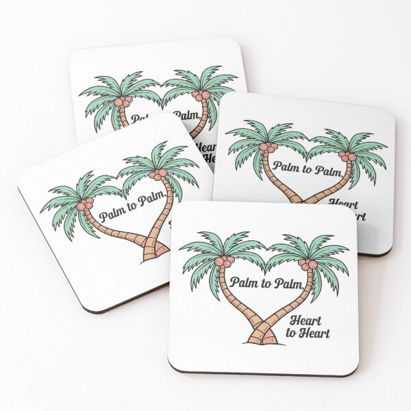Item preview, Palm to Palm Heart to Heart Palm Trees designed and sold by Owcomm.