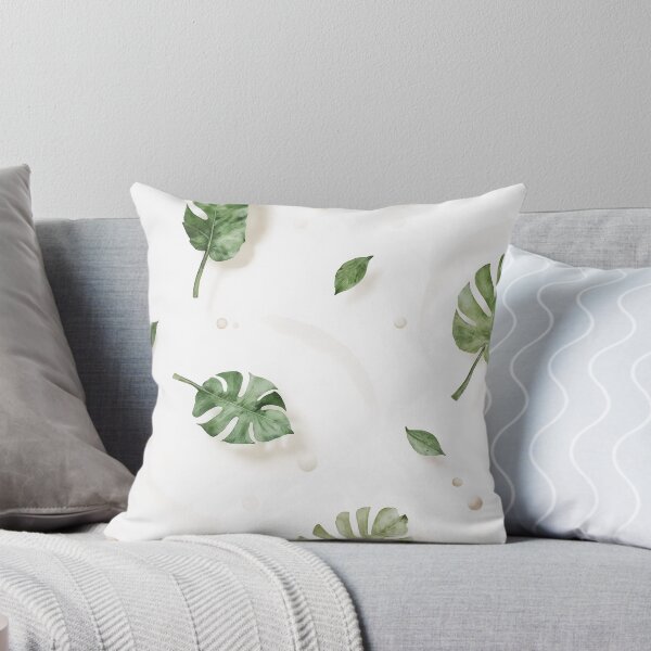 Item preview, Seamless Pattern of Green Monstera Leaves on White Background designed and sold by Creative88Art.