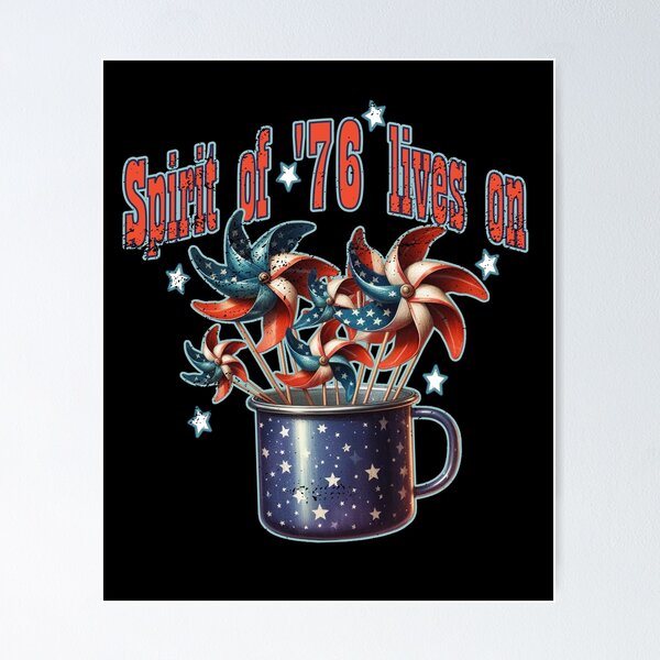 Item preview, Spirit of ’76 Lives On – Patriotic Pinwheel 4th of July Vintage Retro Shirt & Gift designed and sold by Dantin.