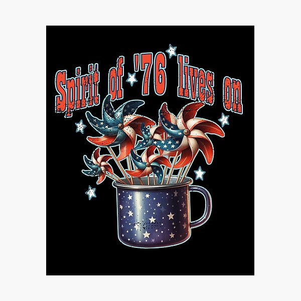 Item preview, Spirit of ’76 Lives On – Patriotic Pinwheel 4th of July Vintage Retro Shirt & Gift designed and sold by Dantin.