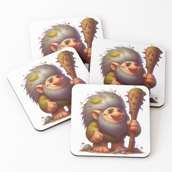 Item preview, Friendly Troll with Moss and Club designed and sold by Confuzz1ed.