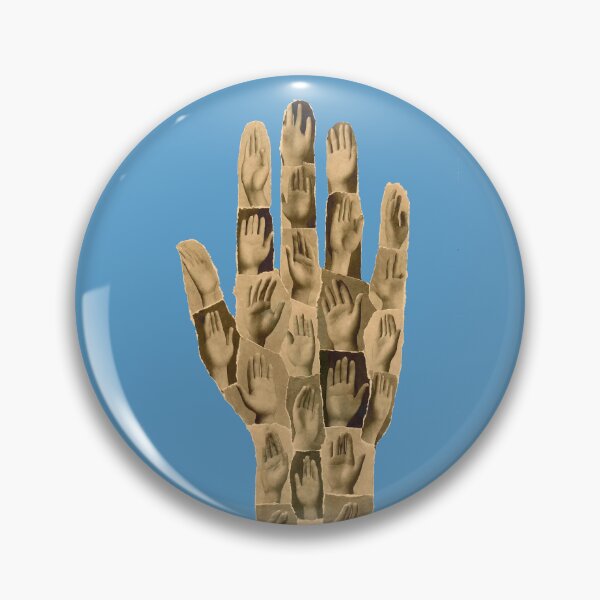 Item preview, Unique Hand Collage: Calming Blue & Black White Art designed and sold by Alan Javier Cordoba Espinosa.