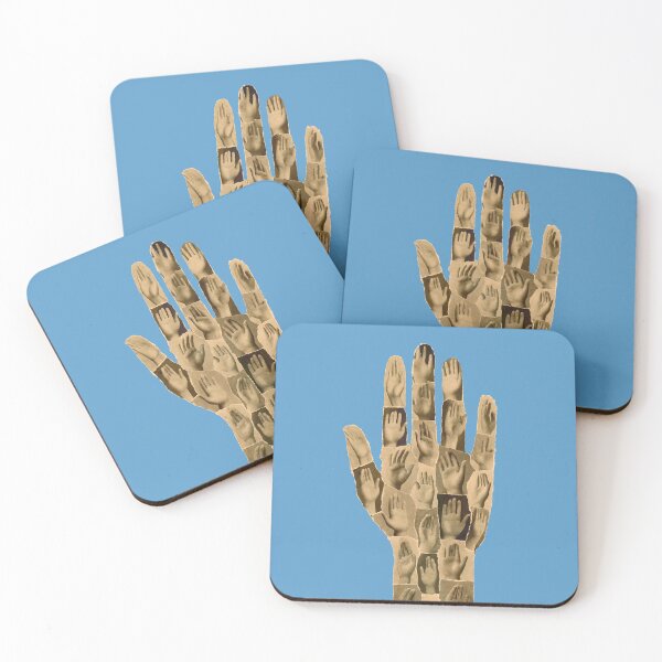 Item preview, Unique Hand Collage: Calming Blue & Black White Art designed and sold by Alan Javier Cordoba Espinosa.