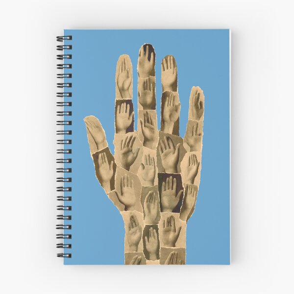 Item preview, Unique Hand Collage: Calming Blue & Black White Art designed and sold by Alan Javier Cordoba Espinosa.