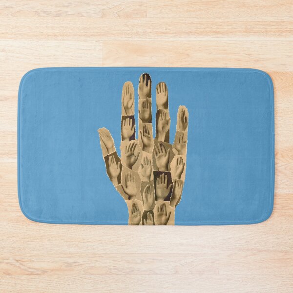 Item preview, Unique Hand Collage: Calming Blue & Black White Art designed and sold by Alan Javier Cordoba Espinosa.