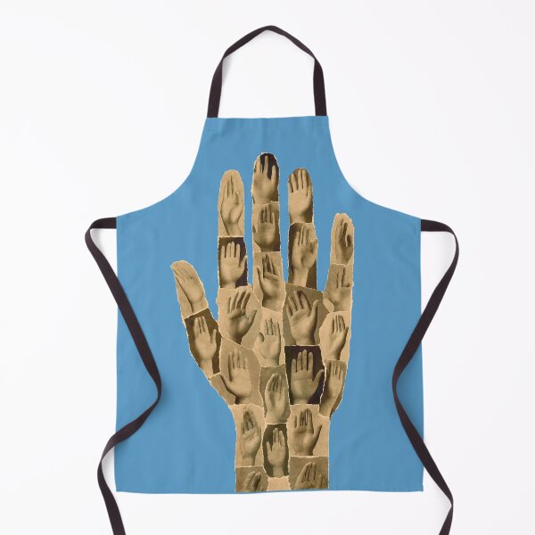 Item preview, Unique Hand Collage: Calming Blue & Black White Art designed and sold by Alan Javier Cordoba Espinosa.