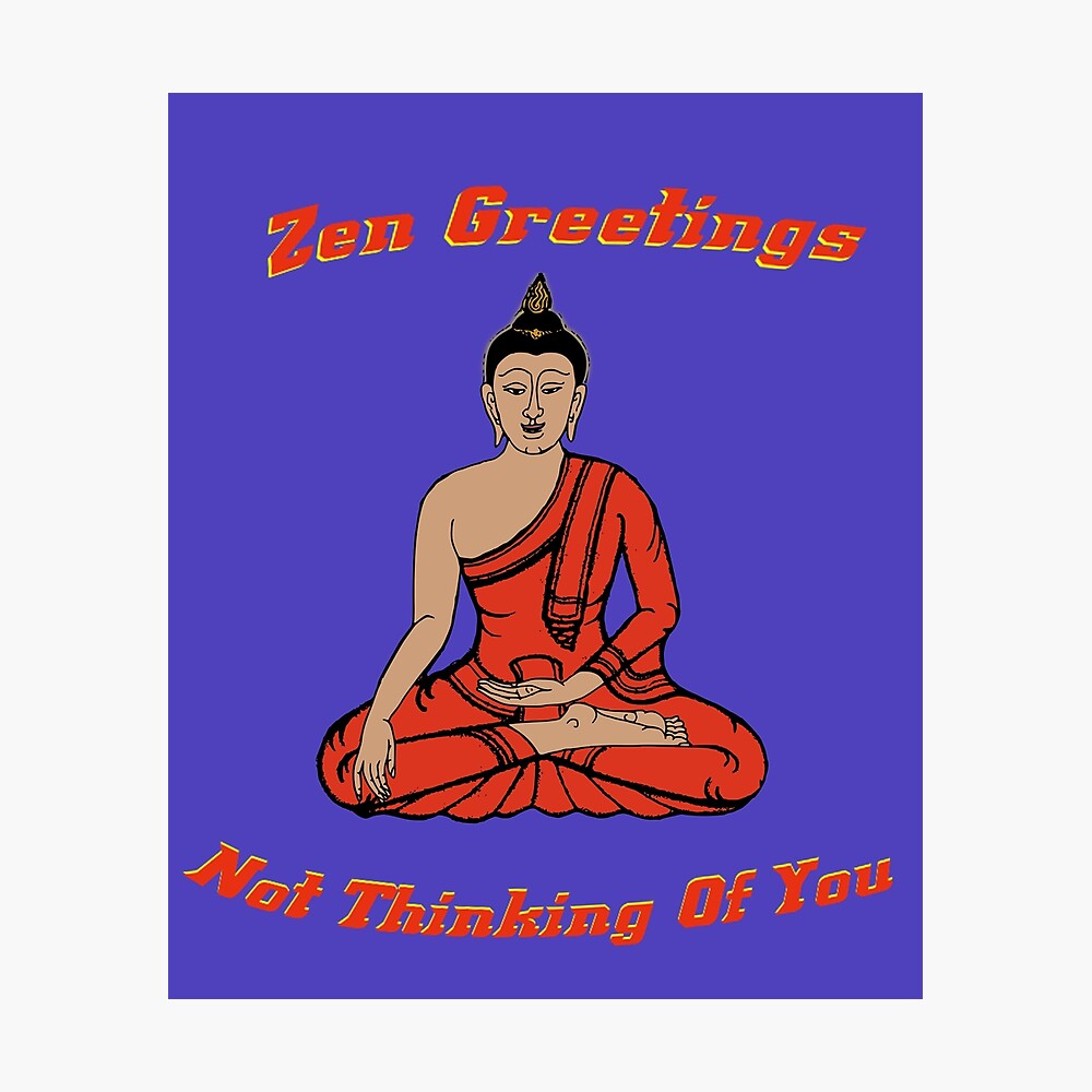 Zen Buddhistische Meditation Grusse Gerahmter Kunstdruck Von Asharpriest Redbubble